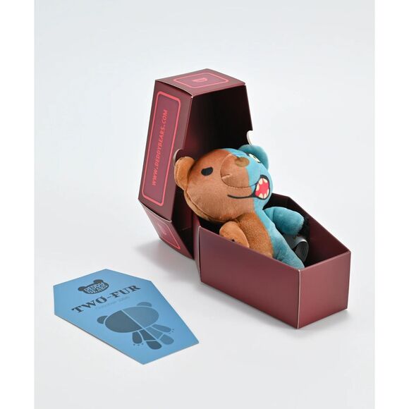 Deddy Bears Series 2 Two-Fur Plush 7" WM-XL Coffin Box Goth Horror Toy - Picture 1 of 4